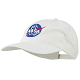 NASA Insignia Embroidered Pigment Dyed Cap - White