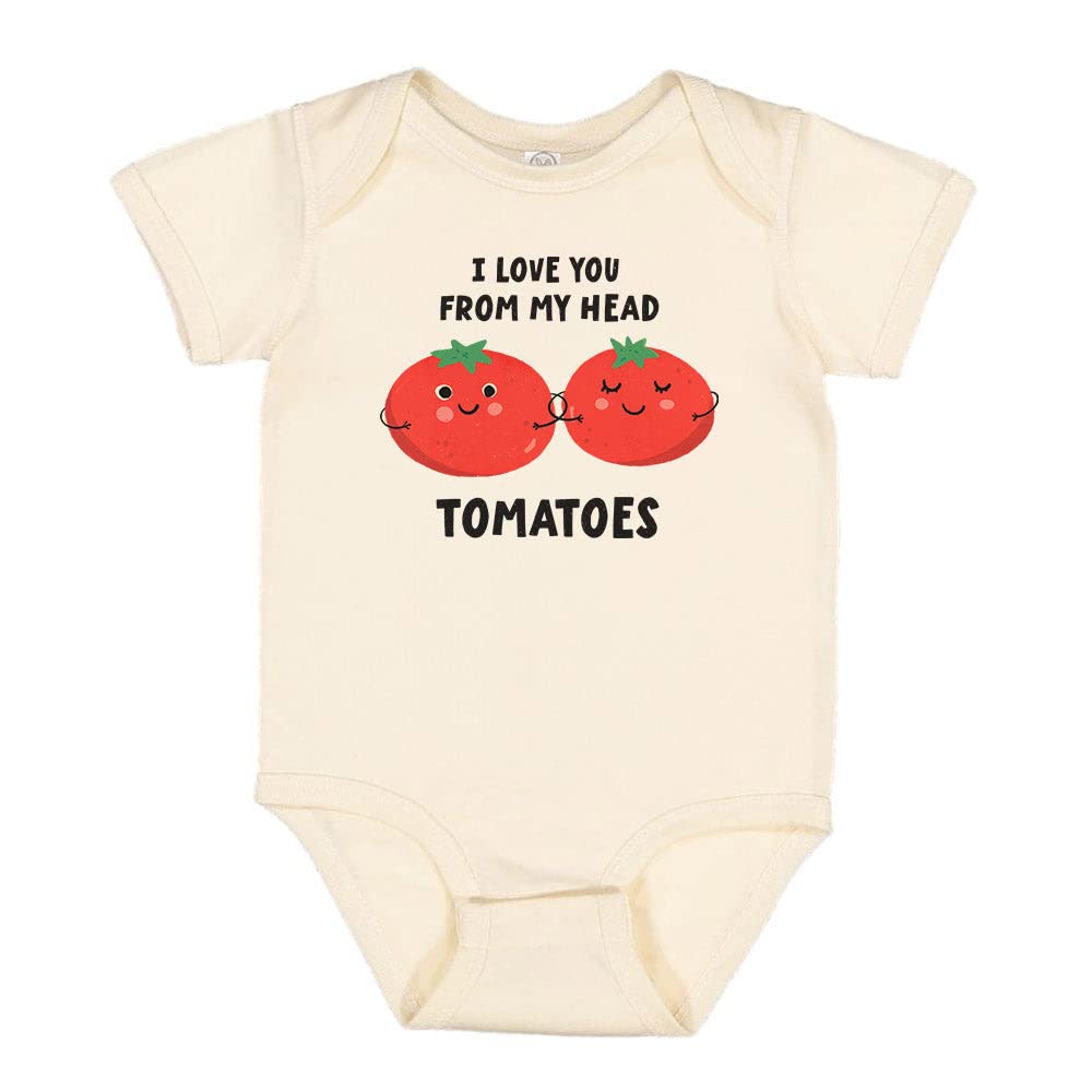 TATY Kids I Love You from My Head Tomatoes Baby Infant Bodysuit