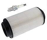 Podoy 7080595 Air Filter with BKR5E Spark Plug for Polaris Sportsman Scrambler Magnum 400 500 600 700 800 550 850