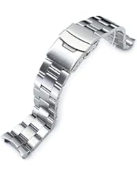 22mm Brushed Oyster Solid Link 316L Stainless Steel Bracelet for Seiko SKX007 Diver