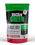 Natural HE Powder Laundry Detergent by Rockin' Green, Perfect for Cloth Diapers, Classic Rock Formula for Normal Water, 90 loads, Smashing Watermelons Scent, 45 oz