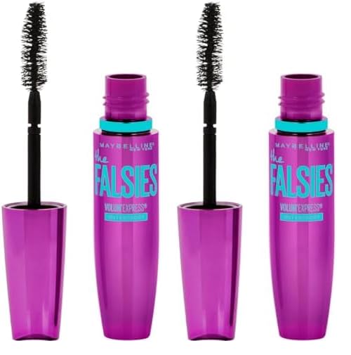 Maybelline The Falsies Mascara Waterproof, Very Black (Pack of 2)