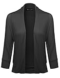 MBE Women's Super Comfy Open Front Drape Cardigan