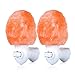 of 2) Zoostliss Mini Hand Carved Natural Original Crystal Himalayan Salt Lamp Night Light with Additional Bulb for Backup