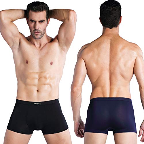 wirarpa Men's Breathable Micro Modal Trunk Underwear Covered Waistband