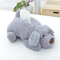 Purefire Tissue Box, Cartoon Animal Tissue Box, Multi-Function Practical car Tissue Box, Cute Dog Doll Plush Tissue Box for Family, car