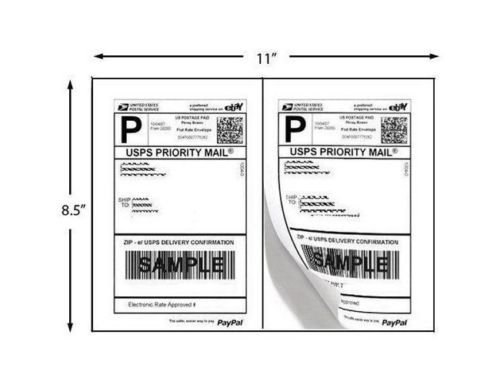image for 9527 Product Half Sheet Self Adhesive Shipping Labels for Laser & Inkj
