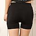 Liang Rou Women's Ultra Thin Stretch Short Leggings Plain Black L