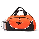 Ford Mustang Black Gray Stripe Duffel Bag