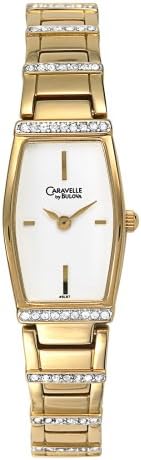 Caravelle by BulovaCaravelle Women's 45L97 Crystal Accented White Dial Watch