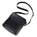 Zicac Mens Genuine Leather Shoulder Bag Briefcase Messenger Bag (Black)