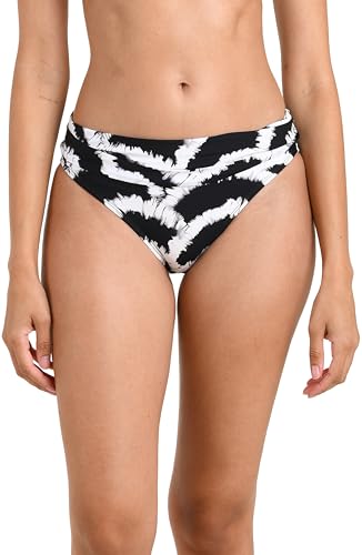 La Blanca Women's Shirred Band Hipster Swimsuit Bottom, Black, 2