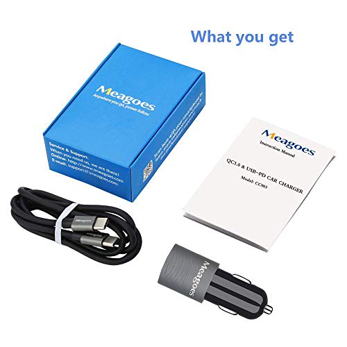 Meagoes Rapid USB PD Car Charger, Compatible for Google Pixel XL