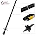 Himal 1 PCS Folding Collapsible Travel Hiking Walking Stick Trekking Pole with EVA Foam Handle (Black-Red)