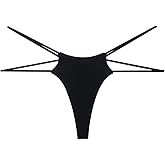 SAKVILSEC Cotton Underwears For Women Seamless Low Waist Soft Thongs Breathable G-Strings Panties