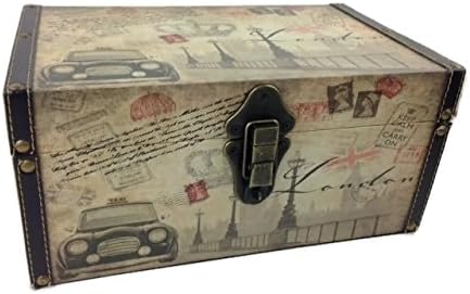 Vintage Style Old Fashioned London Wooden Trunk Chest (small)