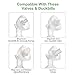 Maymom Wide Neck Pump Parts for spectra S1/S2 Pumps; Incl Wide Mouth 30mm Extra Large Flanges, Valves, Membranes; Not Original Spectra Flange; Replaces Spectra Duckbills, Spectra Shield