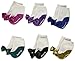 Trumpette 6 Pairs Of Lucy's Big Bow Jewel Toned Socks In A Gift Box, Assorted, 0-12 Months