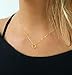 Handmade Gold Filled Chain Necklace With a Tiny Textured Ring Circle Pendant
