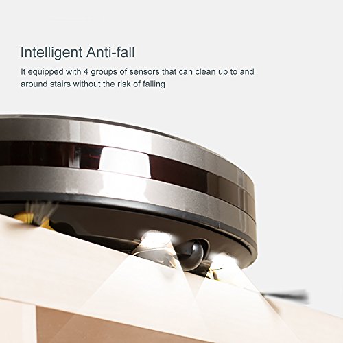 Fmart Automatic Self-Charge Robot Vacuum Cleaner with 1000Pa Powerful Suction, LED Touch and Quiet Robotic Auto Home Vacuum Cleaner. Vacuum’s,Sweeps,Mops with UV Light Sterilization for Hardwood YZ-V2