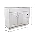 Design House 545095 Wyndham White Semi-Gloss Vanity Cabinet with 2-Doors and 2-Drawers, 36-Inches Wide by 21-Inches Deep by 31.5-Inches Tall