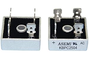 ASEMI (Pack of 2pcs) KBPC2504 Through Hole Square Rectifier Bridge Diode 400v 25amp …