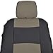 BDK OS-409-BG-A_am Black & Beige Synthetic Leather Seat Covers for Car SUV Van - Affordable PU Vinyle Replacement Covers