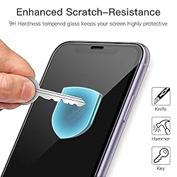 JETech Full Coverage Screen Protector for iPhone