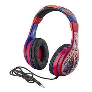 Spiderman-Kids-Headphones-Adjustable-Headband-Stereo-Sound-35Mm-Jack-Wired-Headphones-for-Kids-Tangle-Free-Volume-Control-Foldable-Childrens-Headphones-Over-Ear-for-School-Home-Travel Spiderman Kids Headphones, Adjustable Headband, Stereo Sound, 3.5Mm Jack, Wired Headphones for Kids, Tangle-Free, Volume…