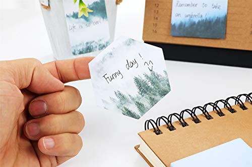 RIANCY Nature Sticky Notes Self-Stick Office Memo Note Pad Sticky Note Paper Posted Writing Pads Things to Do List Notepad, Schedule Marker,30 Sheets/Pad (Nature,Pack of 8)