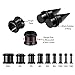 BodyJ4You 36PC Ear Stretching Kit - Beginner Gauges 14G-00G Starter Set - Black Stainless Steel Tapers Single Flare Plugs Tunnels O-Rings - Women Eyelet Mens Earrings Expander Piercing Jewelry