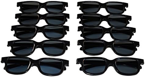 Optical Prime 3D (10 Pack) Cinema Glasses For Home Theater, lg Sony Tv's with Passive RealD Technology Circular Polarized