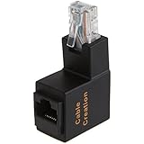 Ethernet Adapter, CableCreation Cat5e/Cat6 Up Angle Ethernet Adapter, 90 Degree and 270 Degree RJ45/ 8P8C Ethernet Female to RJ45/ 8P8C Male Adapter