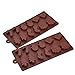 Dxg 2 Pack Silicone Christmas Chocolate Molds, Cake Candy Jelly Ice Tray Mould, Coffee