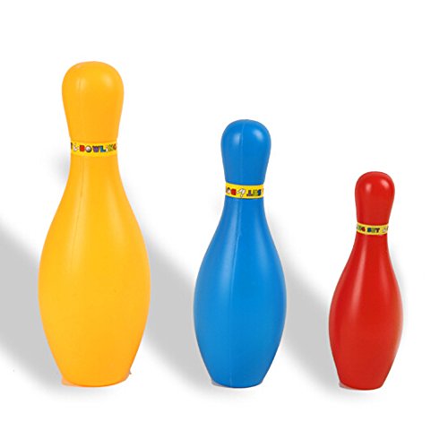 Kids Bowling Play Set, Plastic Ball Toy Gifts, Educational, Early Development, Sport, Indoor Toys, 10 Pins and 2 Balls for Ages 2, 3, 4, 5 Year Olds Children, Toddlers, Boys, Girls (M - 5.5INCH)
