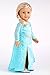 DreamWorld Collections - Snow Queen - Long Turquoise Dress with Sparkling Cape and Silver Shoes - Clothes Fits 18 Inch American Girl Doll (Doll Not Included)