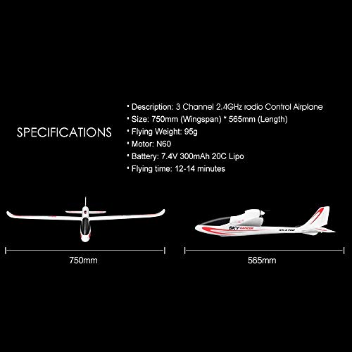 WEHOLY Toy Model Electric Glider 2,4 GHz Simulation Hubschrauber Navigation Modell Flugzeug Toy Long Flight Charging… – Bild 8