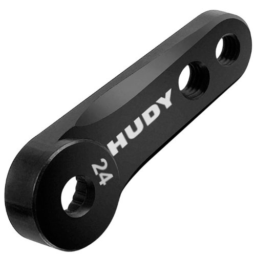 Hudy Machined Aluminum Single Arm Servo Horn (Black) (24T-Hitec)