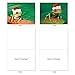 The Best Card Company - 10 Holiday Note Cards for Christmas - Festive Bulk Assortment, Boxed Notecards with Envelopes (4 x 5.12 Inch) - Yule Frogs M1754XS