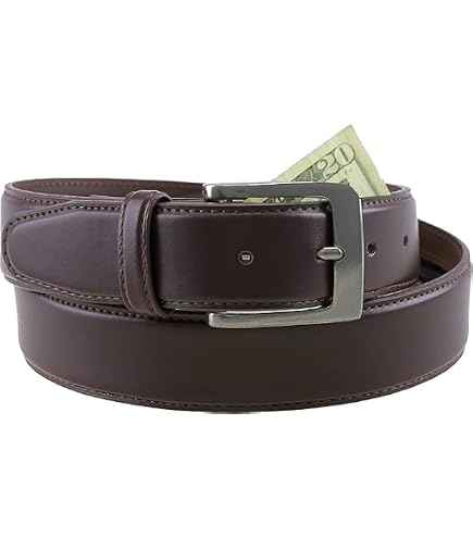 Amazon.com: Hidden Money Pocket Travel Leather Belt (Size 34