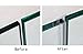 10 Ft Glass Shower Door Seal Strip, Frameless Shower Door Seal Strip Silicone Sweep for 3/8 inch Glass , Clear (U)