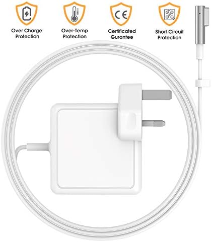 BETIONE Compatible With MacBook Pro/Air Charger 60W Magnetic Power Adapter MagSafe L-Tip Connector Replacement for MacBook Pro 13-inch and Works With MacBook Air 11-inch and 13-inch Late 2012