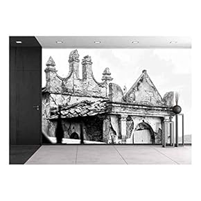 Abandoned Cemetery in Toiano, Little Ghost Town in Tuscany, Italy - Removable Wall Mural | Self-Adhesive Large Wallpaper - 66x96 inches