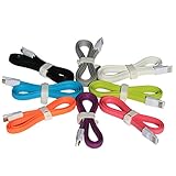 Samsung USB Charger, Nue Design Cases TM (MAGNETIC STYLE) Tangle Free Flat High Quality Super Durable Micro B USB Charging / Data Sync Cable FOR SAMSUNG GALAXY S3, S4, S5, NOTE 2, NOTE 3, NOTE 4 - (BLACK)