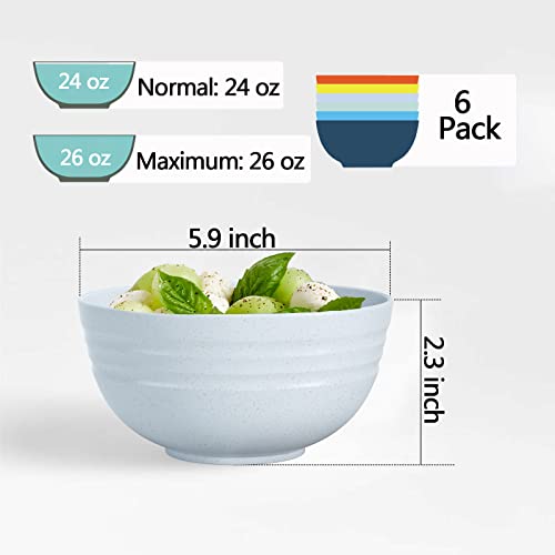 Homestockplus Unbreakable Cereal Bowls 24 OZ Microwave and Dishwasher