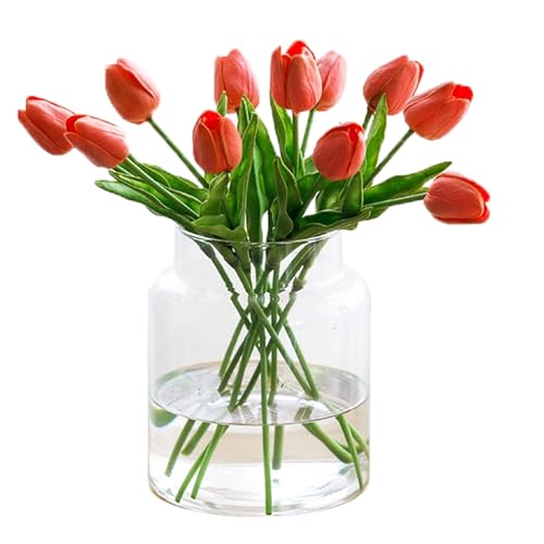 Clear Vases for Centerpieces Glass Innjoii - Large Vase Wide Flower Vintage Modern Big Mouth Giant Home Decor, Bouquet for Wedding Living Room Dining Table