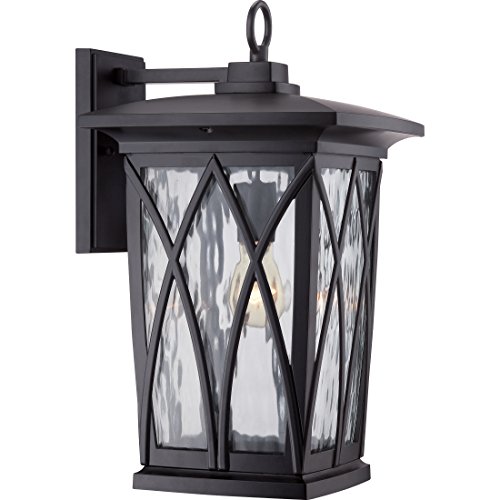Quoizel GVR8410K Grover 1-Light Outdoor Lantern, Mystic Black