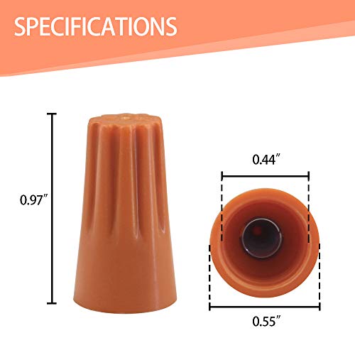 YXX-TECH 200Pcs ERPP Thermoplastic Engineering Materials Screw-On Wire Connectors, UL CSA and ROHS Certification Electrical Wire Nuts