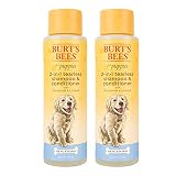 Burt's Bees for Dogs All-Natural Tearless 2 In 1 Shampoo & Conditioner | Best Shampoo & Conditioner for All Dogs & Puppies, Pack of 2