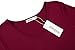Meaneor Women's V Neck Handkerchief Hem Tunic Top Style 1 Wine Red XXL